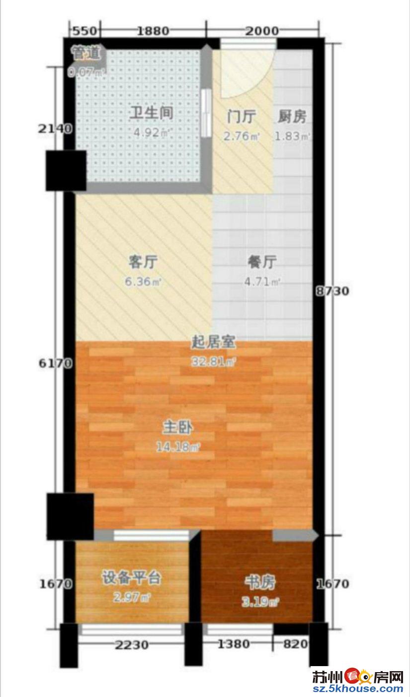 美韵朝南49平精装一居室 76万诚意出售 24双地铁出行