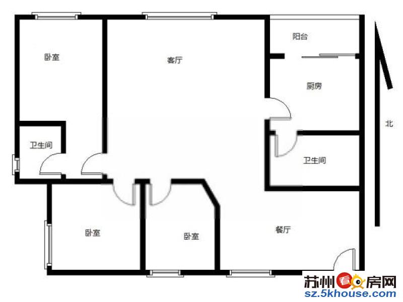 桐泾北路地铁口 精装三房两卫 押0付一 家电齐全