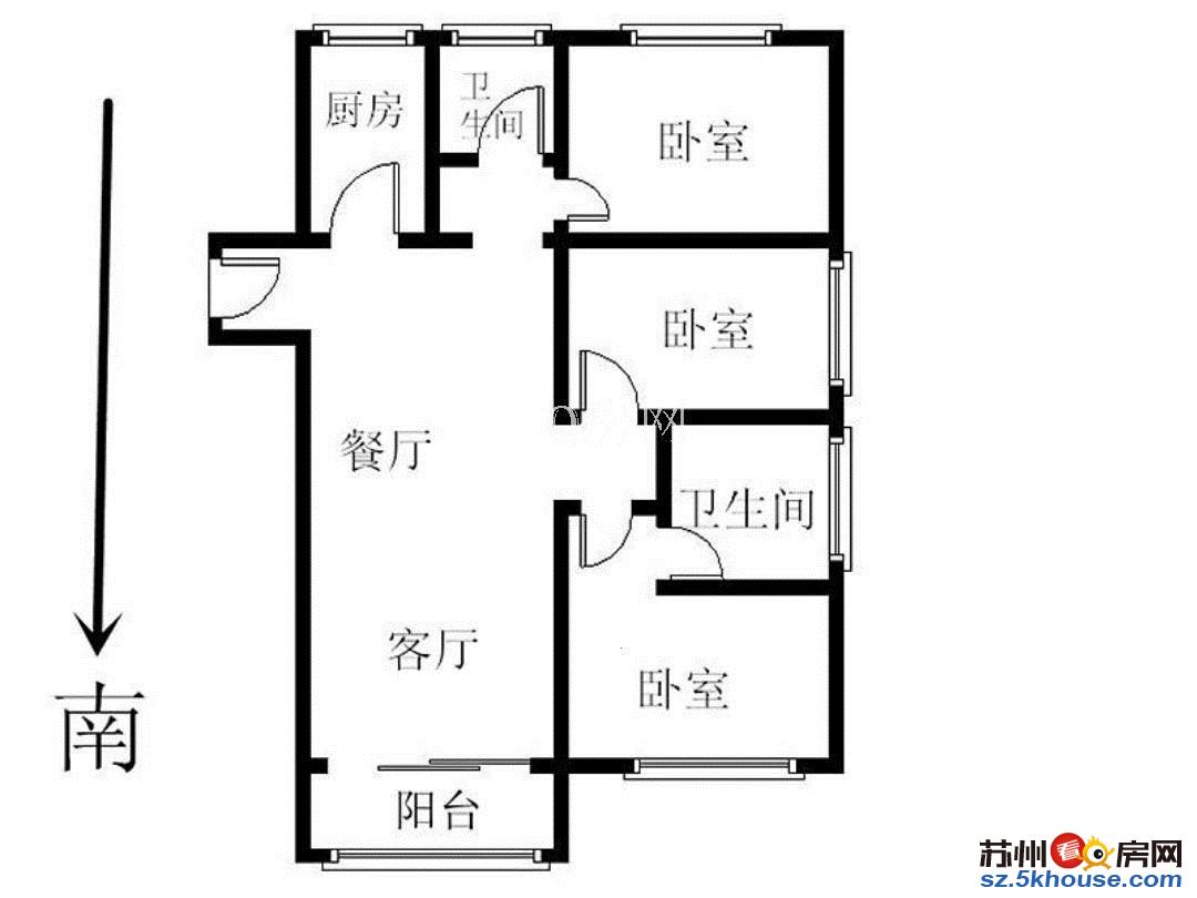 中海三区毛坯三房满2年南北通透邻水聚财星汇未用急售