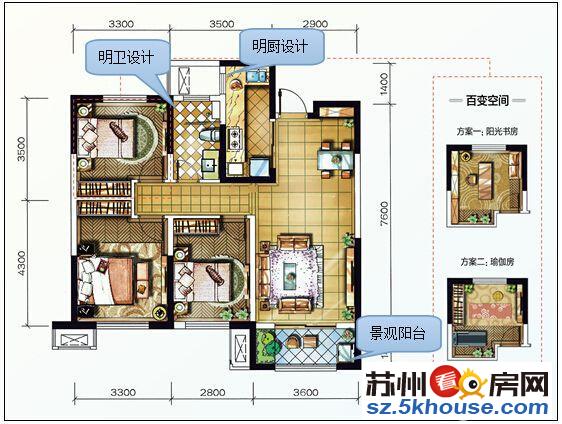 通安中心旁 华通花园精装顶楼复式 带朝南大 看房方便