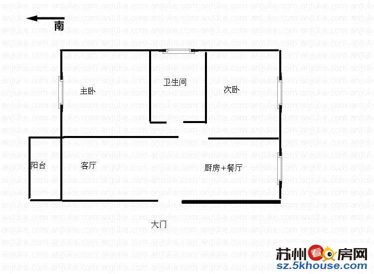 紫薇花苑 两房出租 环境干净的小区