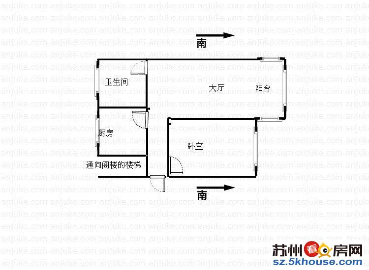 龙景花园 一区纯毛坯小户阁楼出售 很便宜的一套随时看房