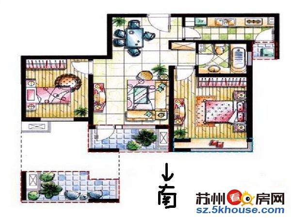 湖东 建屋紫宸庭豪华装修128平大两房两厅一卫 整租