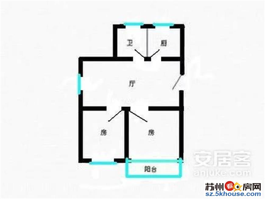 嘉元花园 温馨舒适2房 送 满五唯一 少 随时看