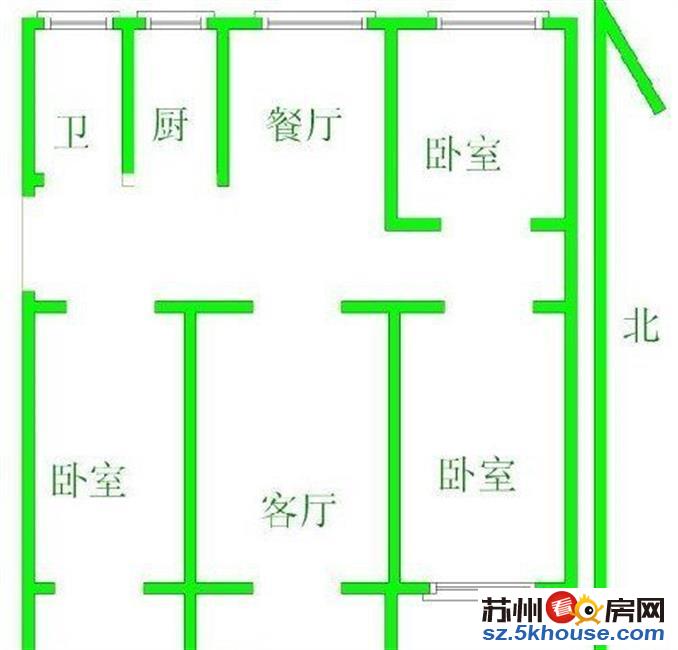 枫舟苑 精装自住大三居 两房朝南客厅朝南 满五年带朝南