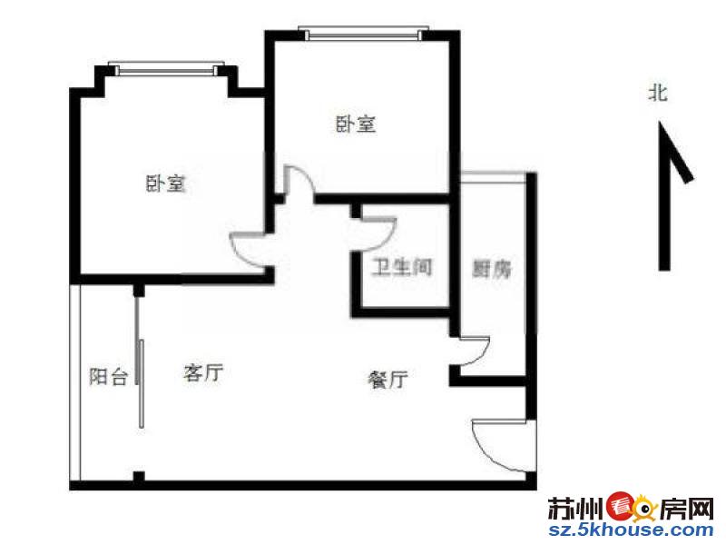 5号线口精装两房 全明通透户型带大满5诚售