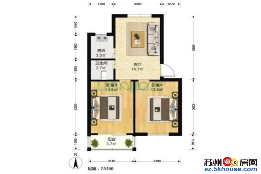 群谊二村地铁口旁正气两房楼层未用随时签约