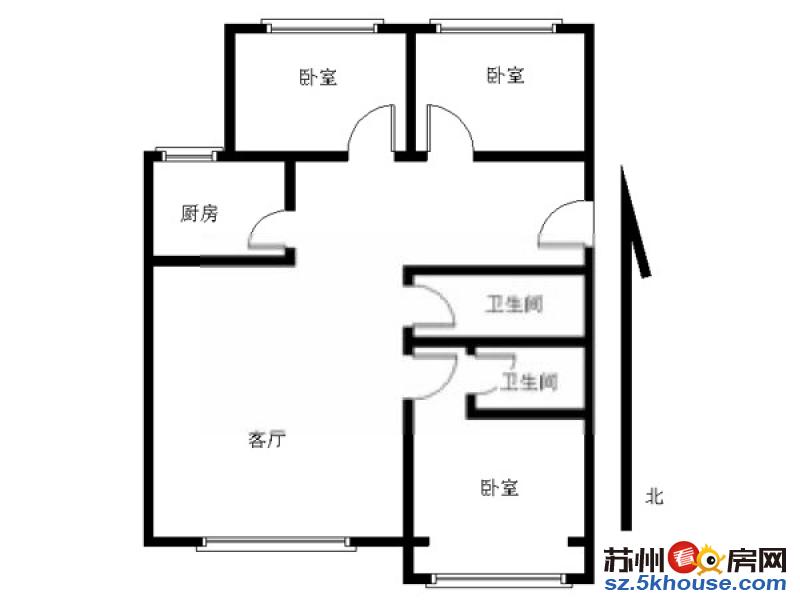 龙湖金鹰对面吴宫丽都3房装修温馨干净整洁押一付一