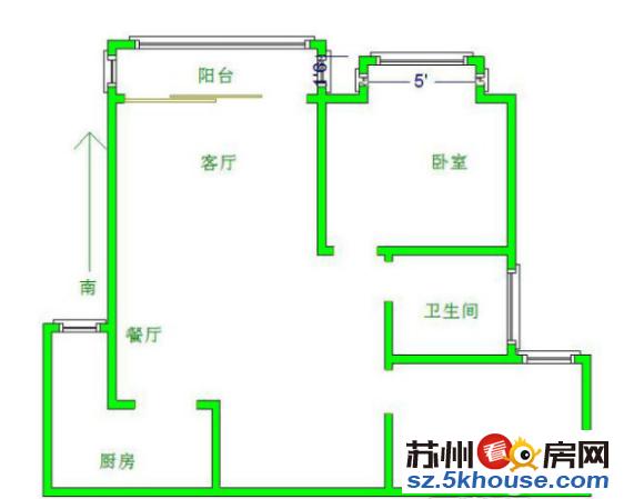 押一付一 盘门景区 盘景路 盘景苑 精装大三房家具齐全随时看