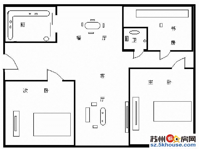 阳山花苑一区婚房装修90平三房业主婚房装修送朝南大