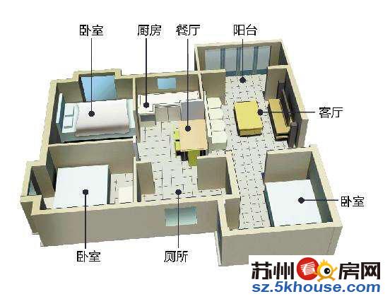 阳澄人家特大户104平 阁楼打通精装修房东急售