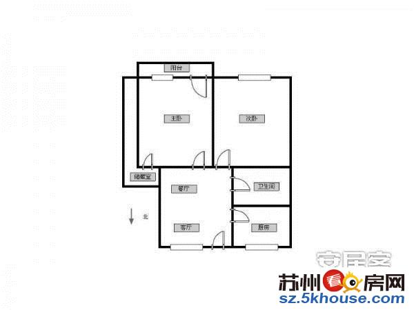 平江实小本部蕴秀园内园林新村三楼清爽两居室随时看房