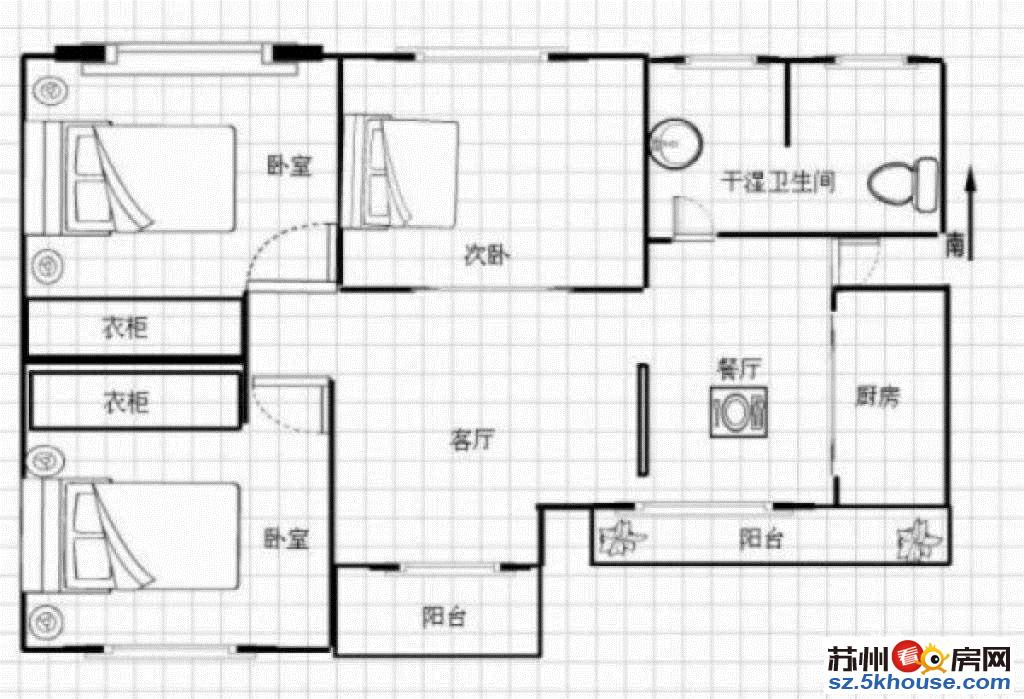 清塘新村1楼带院子开门满两78.66平米中装修出售