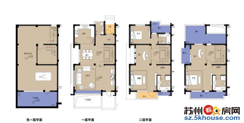 新区联排别墅带大院子车位地下室无社保可买特价格380万左右