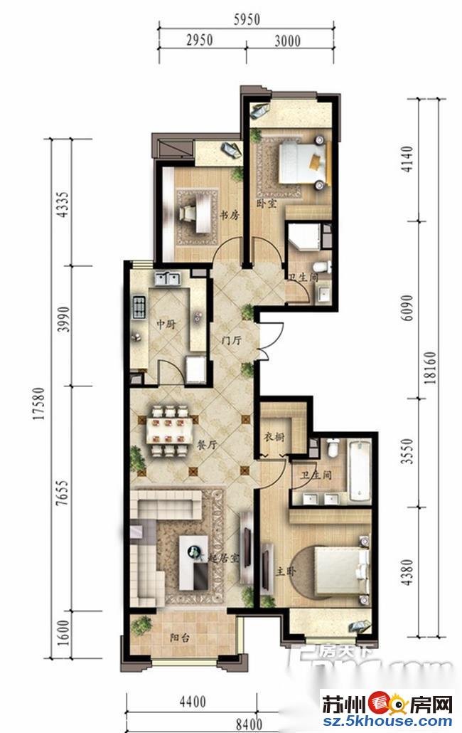 香格里拉旁吴宫丽都业主自住装修 看房方便家具家电齐全