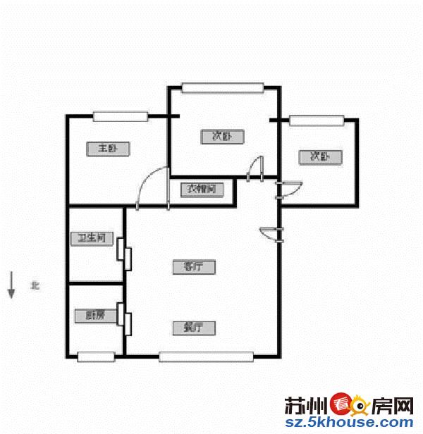 通园新村全南三室中间楼层精装修全新家具家电全留急售