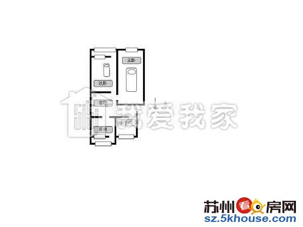 地铁口苏苑学籍保留二室全新精装修南北通透满五年合库看房方便