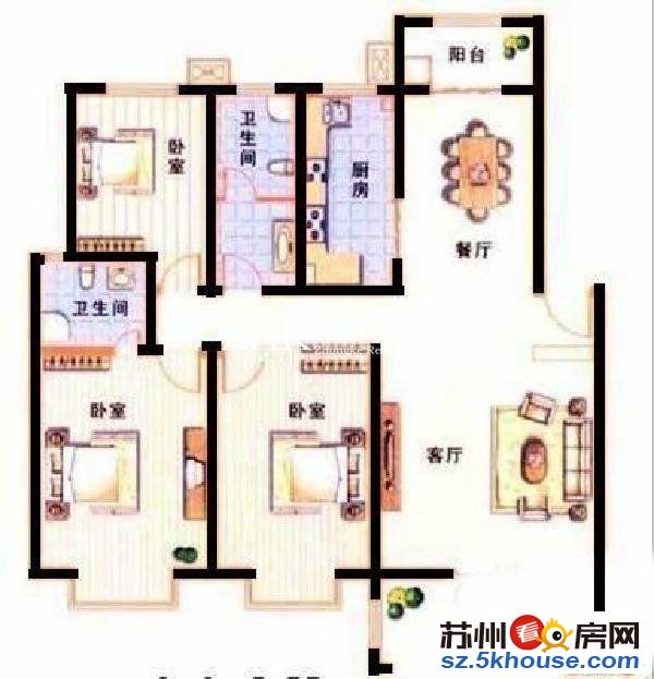 新出 加城花园 南北通透户型 拎包入住看房随时