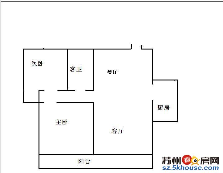 湖岸明珠 纯毛坯2居室户型优.采光充足.满5年.带自行小