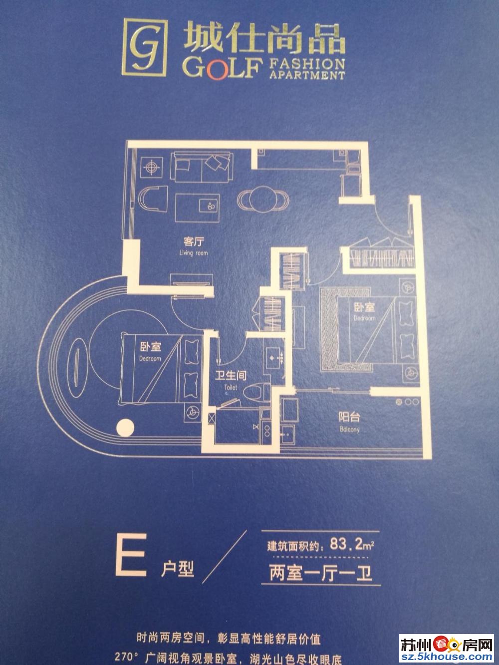 东方之门. 直面金鸡湖全景 豪装 繁华地段 城市中心