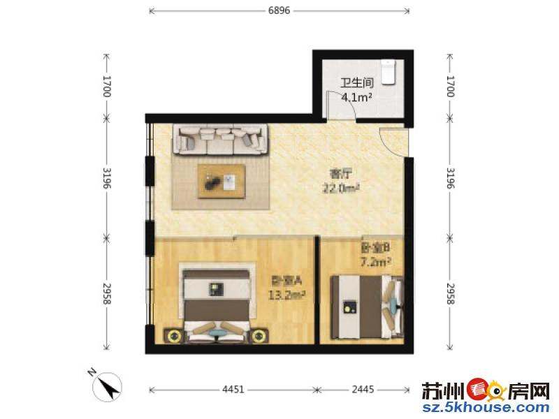 挹秀新村火车站万达广场东汇路精装1房拎包入住押一付一家电齐全