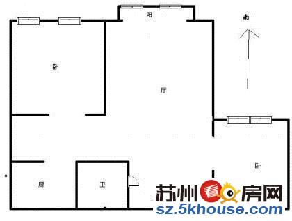 二号线阳澄湖中路站嘉园花园 72平两房 钻石楼层 带自库