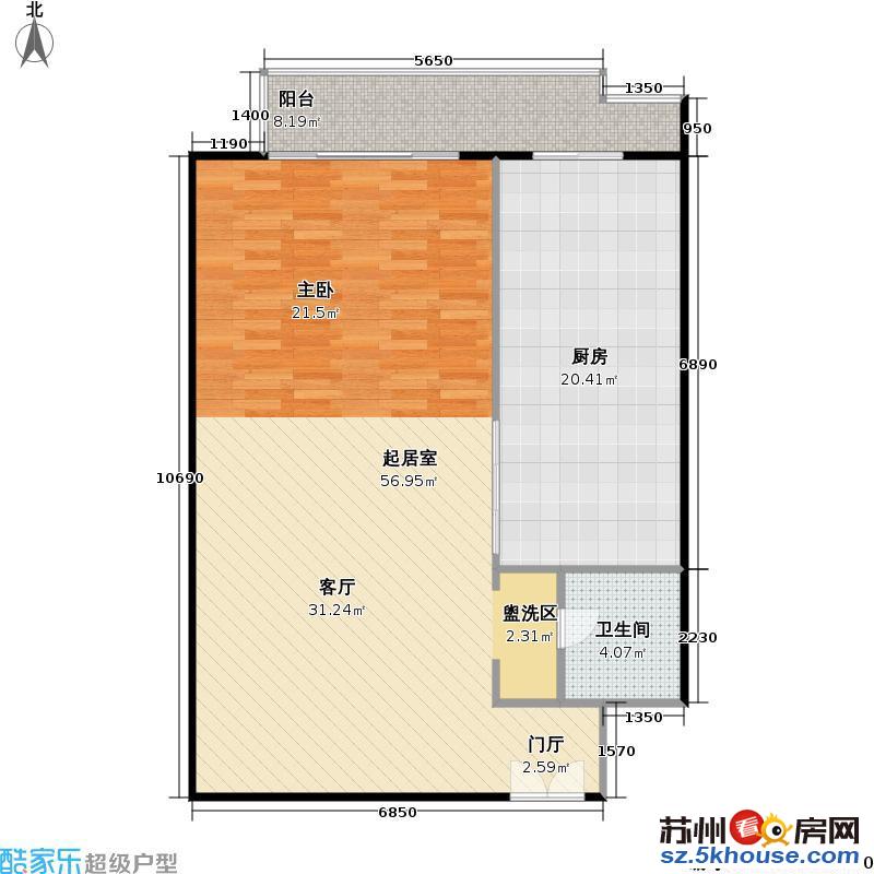 珠江悦城 精装一房 家电齐全 民用水电 带阳台 看房方便