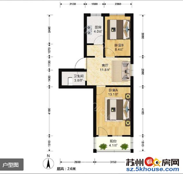 新庄西路总价83万出售 豪华装修 交通生活方便的