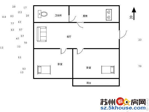 新庄西路18号小区独库54平85万精装修照片真实4楼满5年