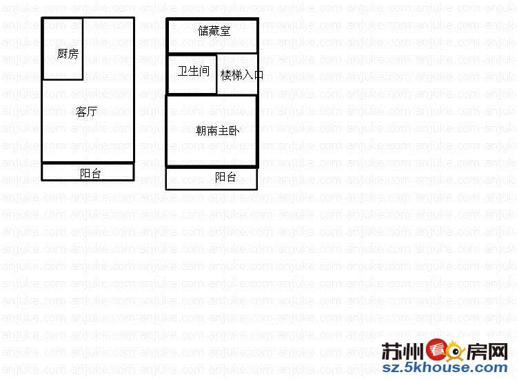 看房有钥匙 文胥坊 真实图片挑高5米 南北通透2房 民用水电