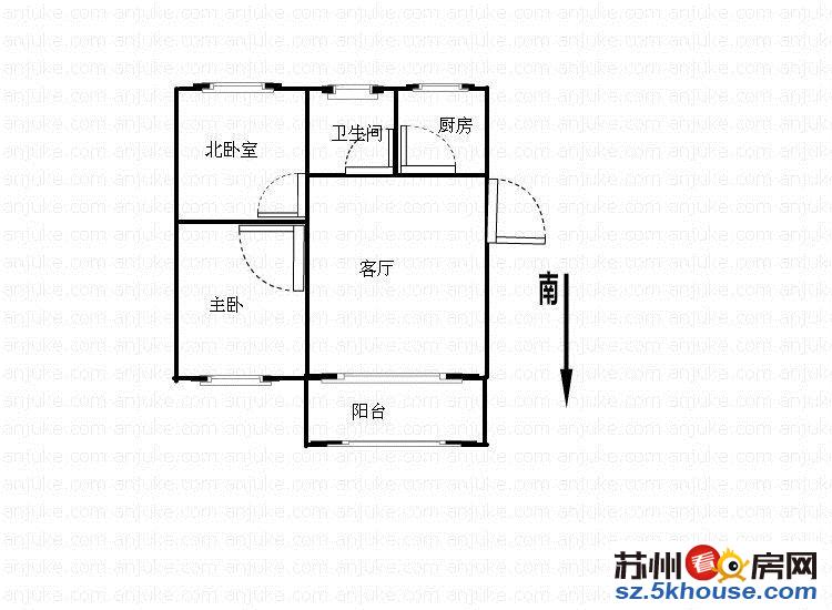 三元三村紧缺精装修满二年两朝南 厨房卫生间朝北 照片真实