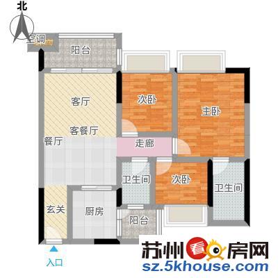 押一付一胥江地铁口 新康花园 大3房2卫 自住首租 拎包入住