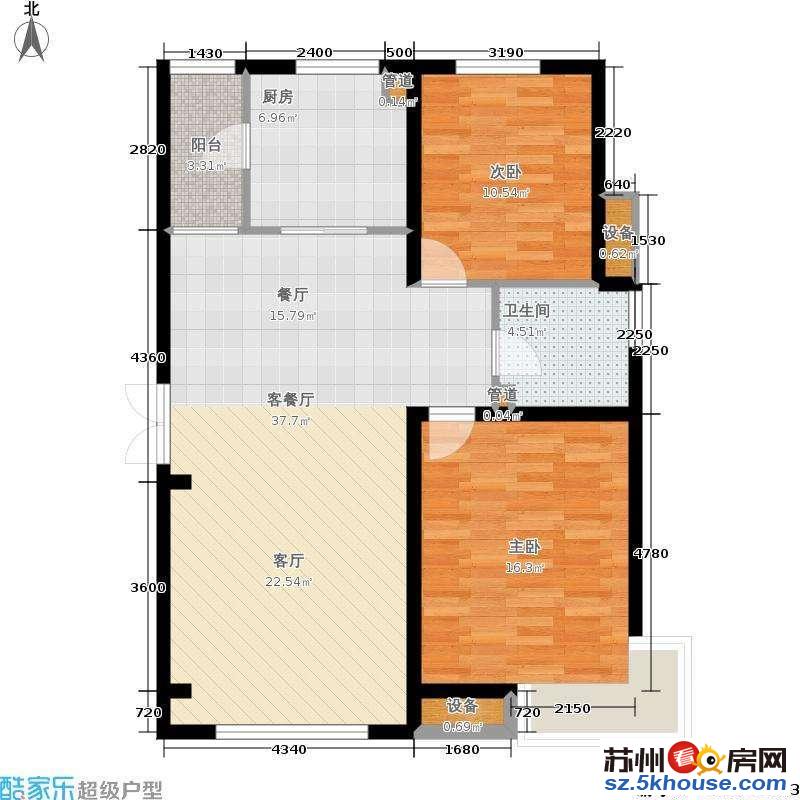 通达路群星苑悦湖花园旁 湖岸名家 精装两房看房方便拎包入住