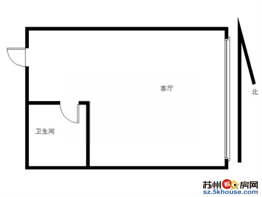 狮山路高端一房公寓可押一付一 实拍图片 拎包入住 包物业