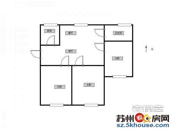 三个房间  实拍图片  看房有钥匙  刚刚出来的房子