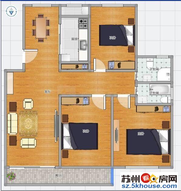 狮山丽舍 诚心出售 精装三房 满五年 位置好  有钥匙