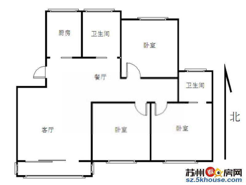 山塘街地铁口 长盛花园 精装三室 押一付一 家电齐全 自住