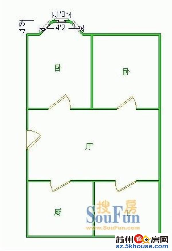 园区 湖西科技园 通园新村 精装两室 苏大附中 娄葑文体中心