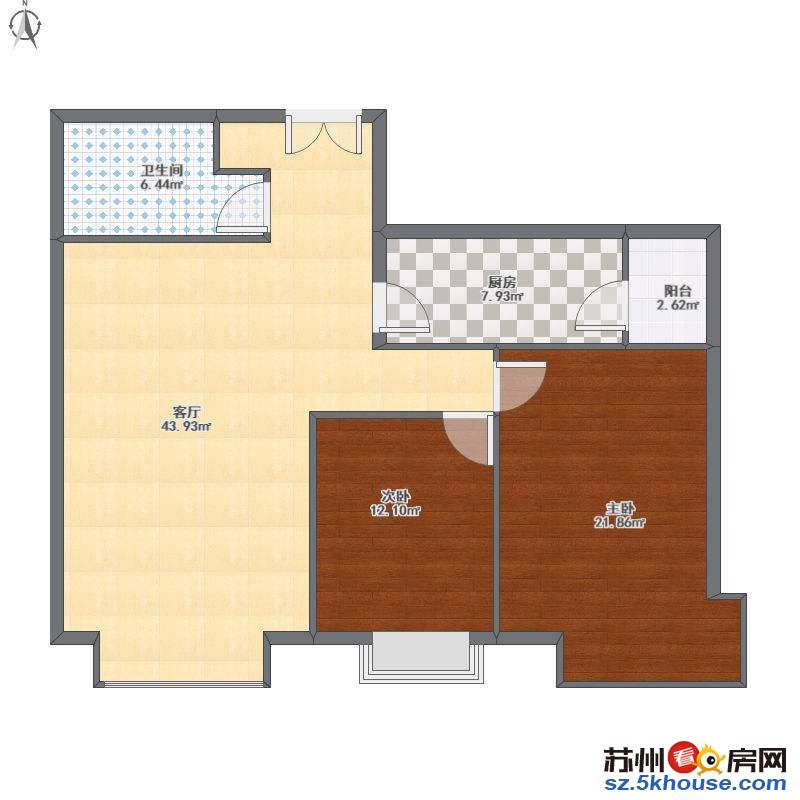 花好月圆精装2房近2号线相城医院拎包入住月付租金看房随时