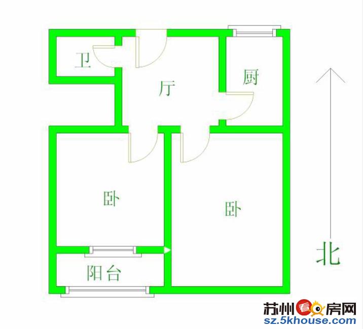 金运花园 2房朝南 无证现金交易 独立 看房方便 88万