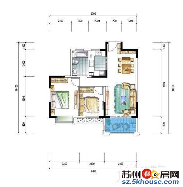 水云天二期全新豪华装修大四房小区中间位置看房方便诚心卖