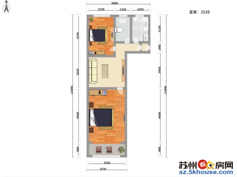 鼎泰花园 南华公寓 南环新村 精装两室拎包入住 可押一付一