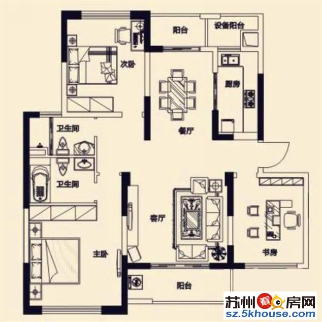 花南家园 精装大三房 房东诚意出售 看房方便有钥匙