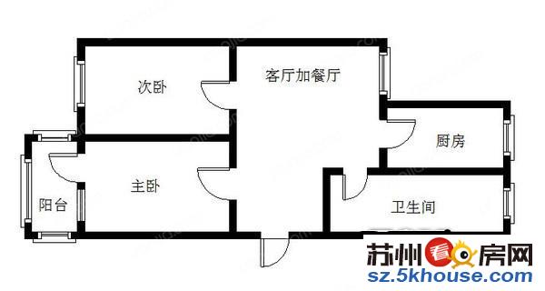 苏站路 官渎花园担保房源三口之家50平两房精装带