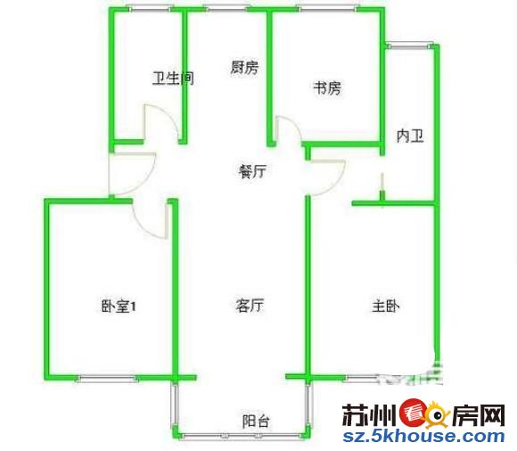 中旅蓝岸花园  精装三房两厅两卫   南北通透采光好 位置佳