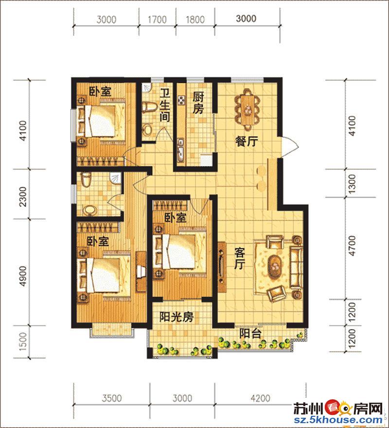 长江花园 78平毛坯北通透 实用面积大 位置超好 房东急卖