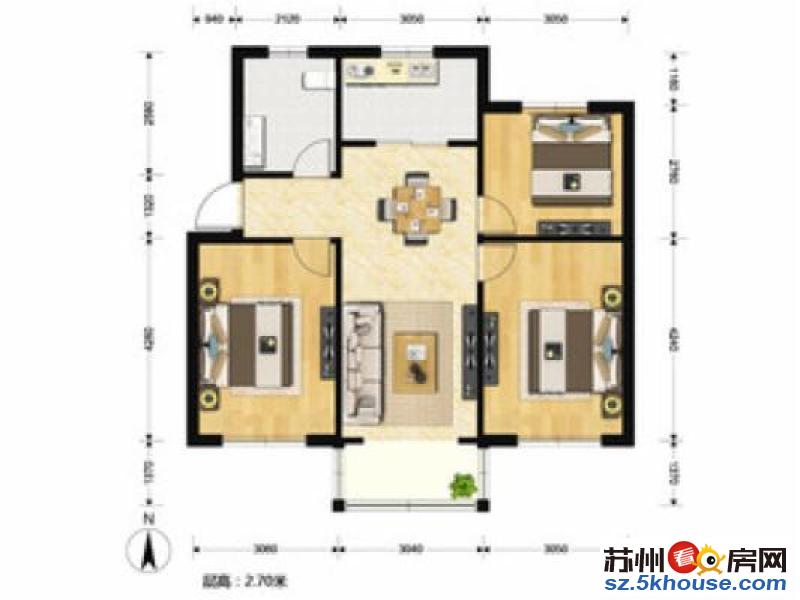 仁恒棠悦湾三房首租 中Y空调带地暖 近赛格 拎包入住随时看房