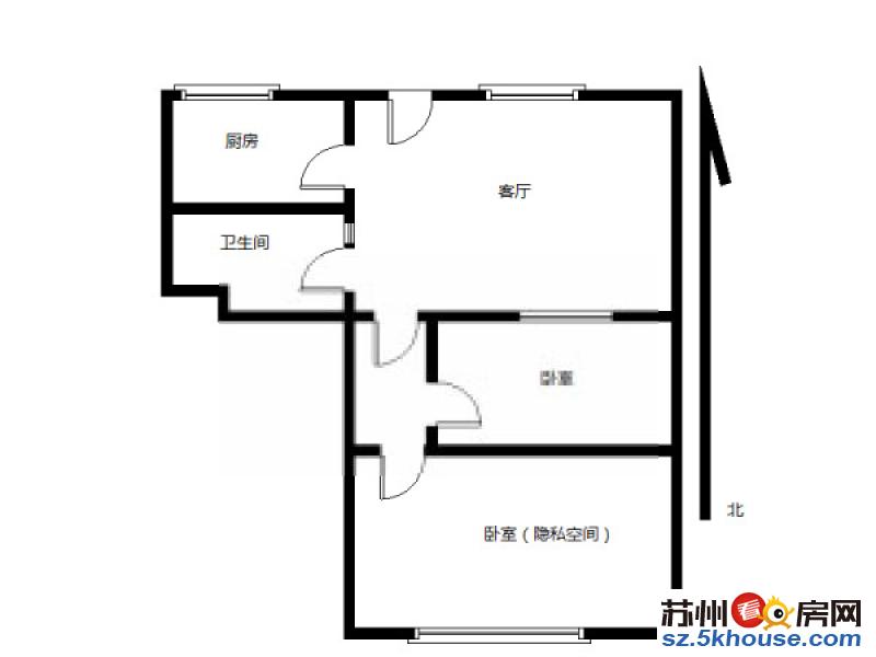 三元二村精装两室 深業姑苏万豪酒店附近 押一付一 随时看房