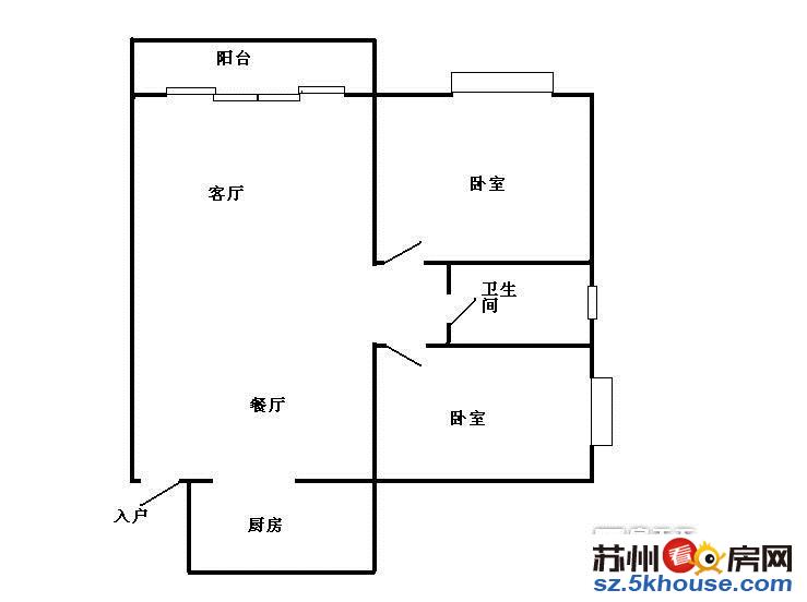 一号线 新创竹园 精装两房 南北通透 小区环境好 拎包住 好