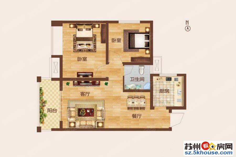 65万通成小区二楼98平精装修送自行急卖